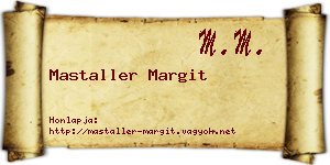 Mastaller Margit névjegykártya